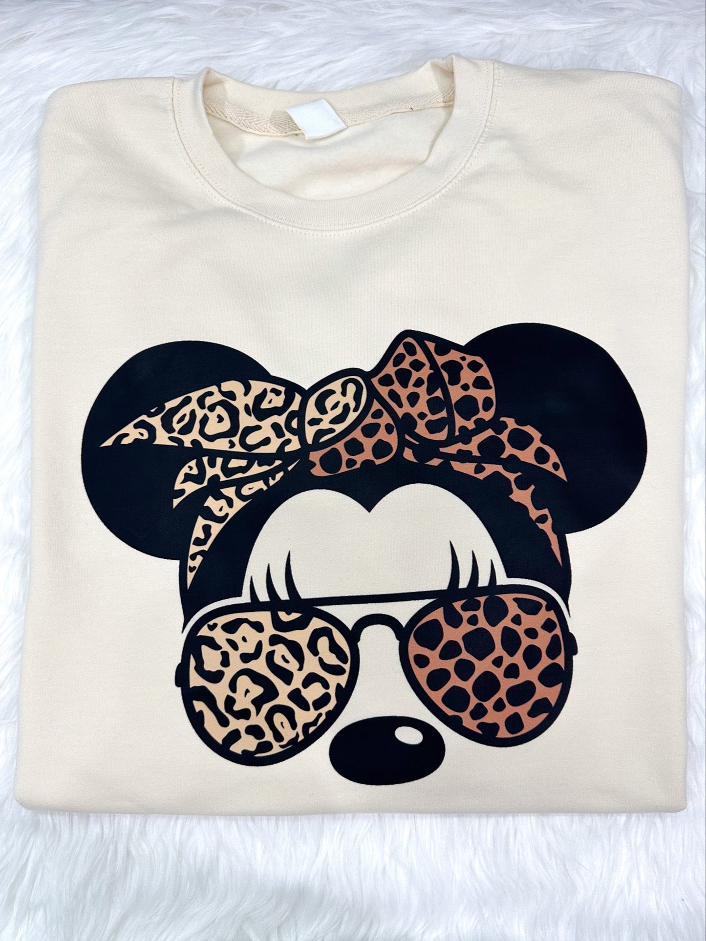 Wild Minnie Cheetah Print Crewneck