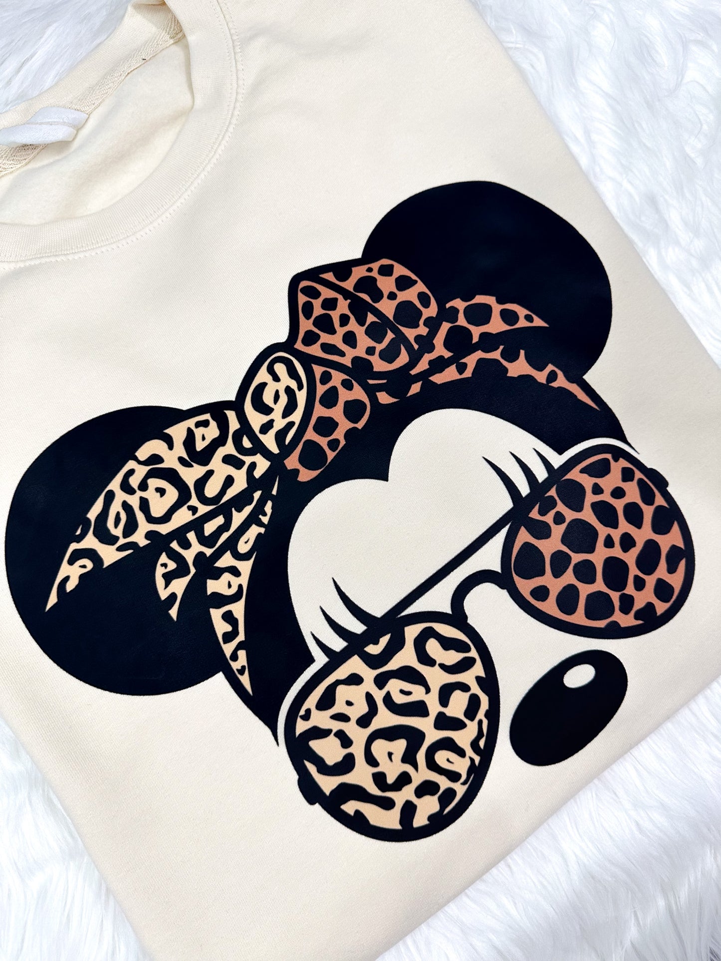 Wild Minnie Cheetah Print Crewneck