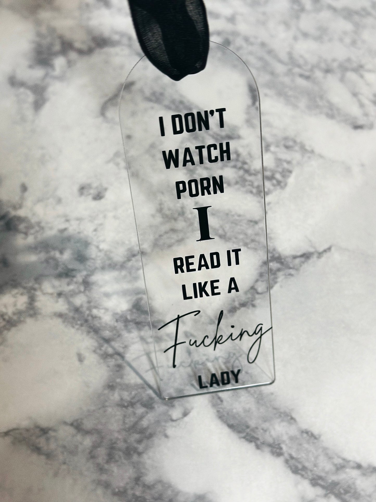 Bold and Stylish Black and Clear Bookmark - Sassy Reader Edition