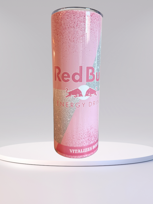 20 oz Stainless Steel Tumbler -  Pink Energy (Includes Straw and Cleaner)
